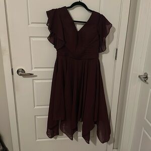 Burgundy short formal dress